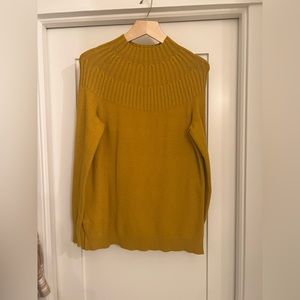 Anthropology mustard-gold tunic sweater